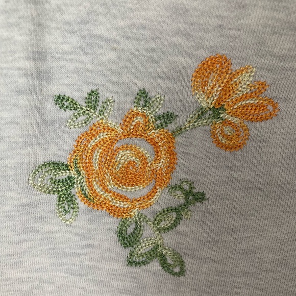 Anthropologie TP Floral Embroidered Fringe Poncho Top One Size - Picture 5 of 6